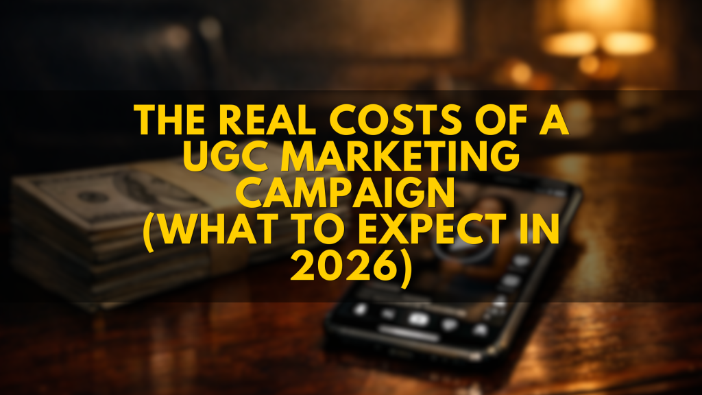 The real costs of a UGC marketing campaign — what to expect in 2026